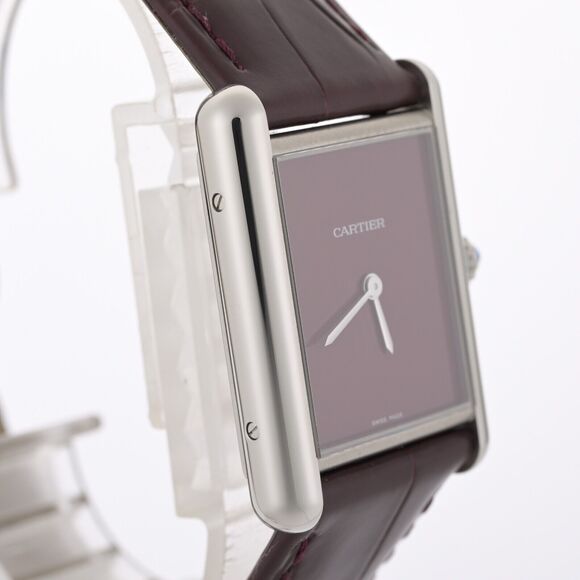 2024 Cartier Tank Must Large WSTA0054 Red Burgundy 26mm Men's Watch Full Set - Picture 8 of 11
